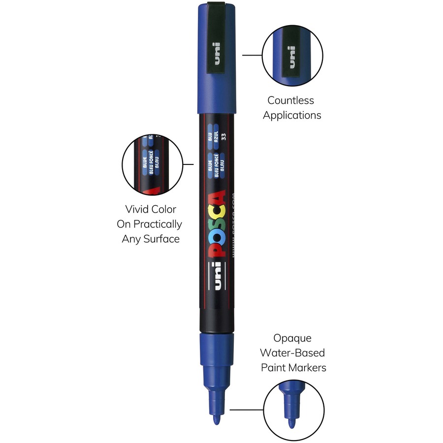 Sharpie Extra Fine oil-Based Paint Markers - Extra Fine Marker Point -  Black Oil Based Ink - 12 / Box