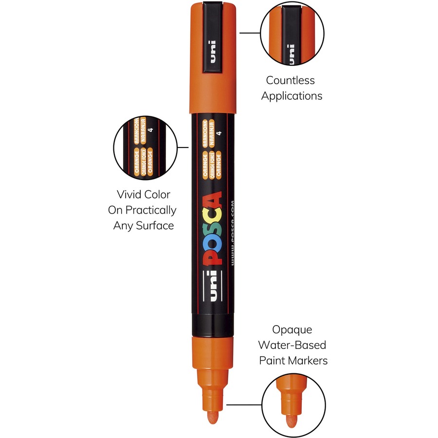 Uni Posca Paint Marker Mitsubishi Poster Color Marking Pen Medium 2 Pack  Orange