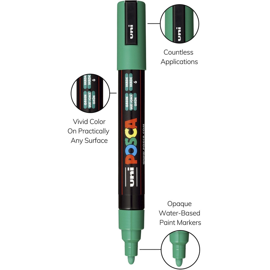 uni® Posca PC-5M Paint Markers - Medium Marker Point UBCPC5MGREEN
