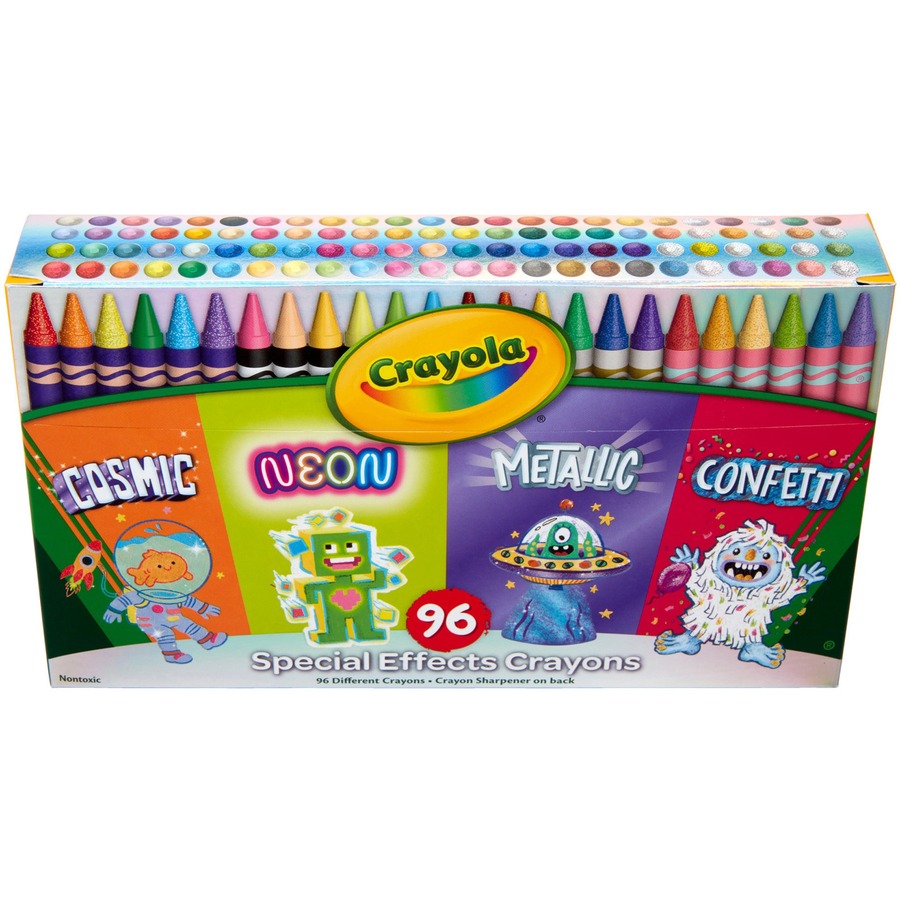 Crayola Special Effects Crayon Set Multi 96 / Pack Round Eye Supply