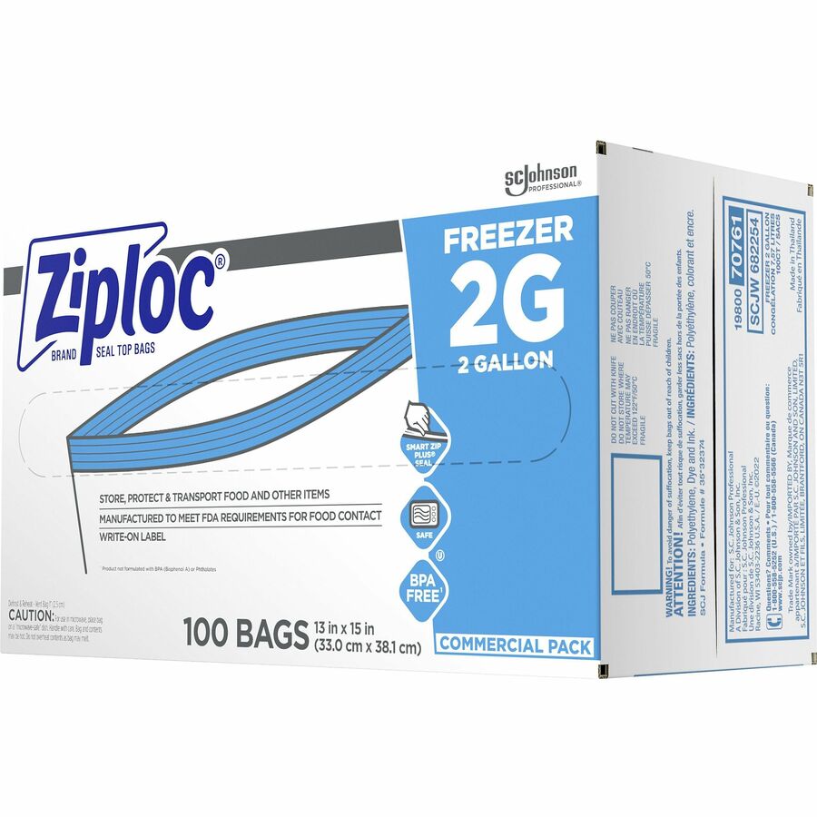 Ziploc® 2-Gallon Freezer Bags - Extra Large Size - 2 gal