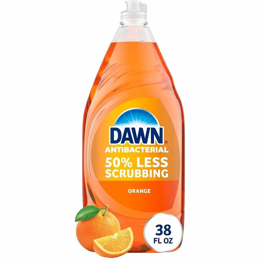 Dawn Antibacterial Dish Soap - For Dish, Hand - 38 fl oz (1.2 quart) - Citrus Scent - Recommended For: Bacteria Remover, Grease Remover, Residue Remover, Streak Remover, Germs Remover, Grime Remover - Anti-bacterial - Orange - 1 Each