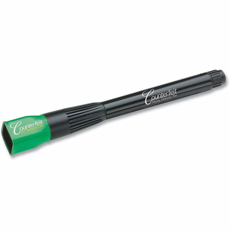 Dri Mark Counterfeit Dual Detector Pen - Ultraviolet, Watermark, Ink - Black, Green - 6 / Pack