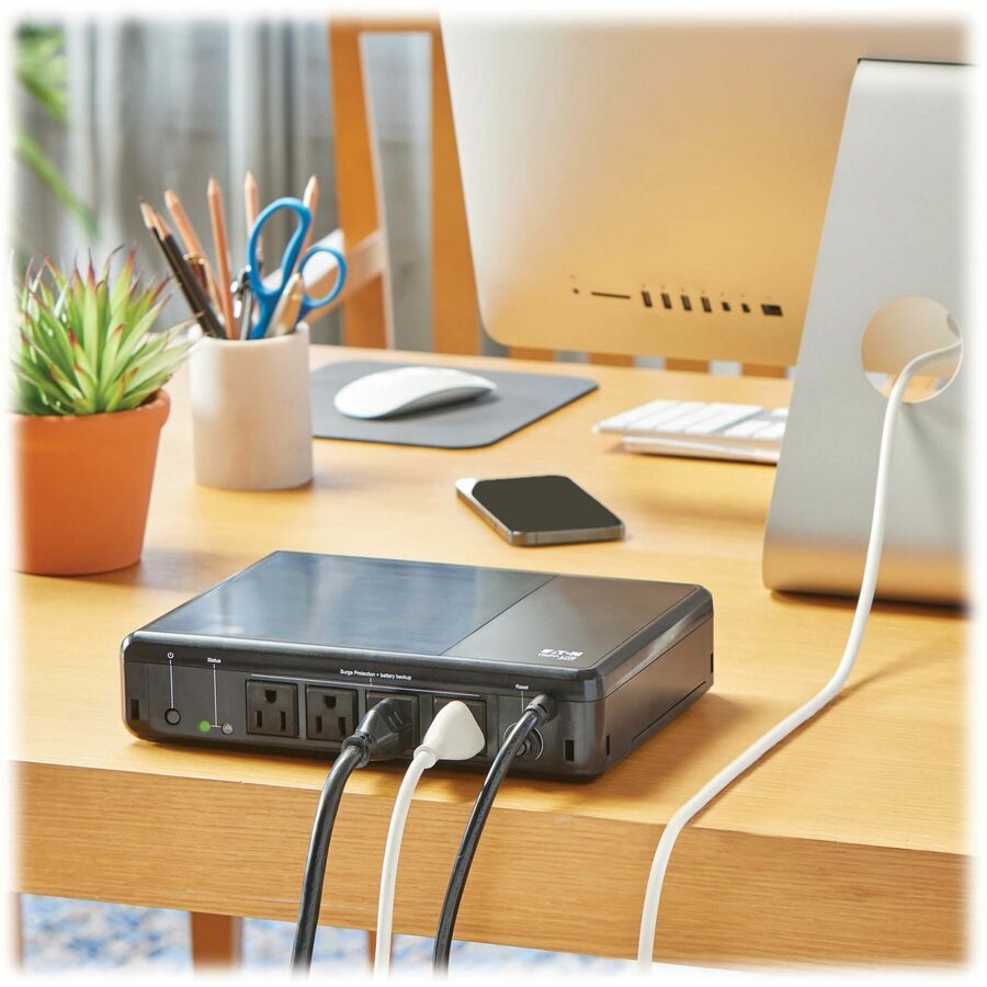 Eaton Tripp Lite Series 600VA 300W 120V Standby UPS - 4 NEMA 5-15R Outlets (Surge + Battery Backup), 5-15P Plug, Desktop