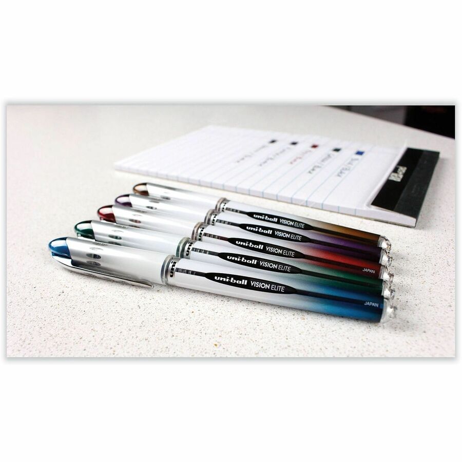 uniball™ Vision Elite Refill - 0.80 mm , Bold Point - Assorted, Black, Blue Ink - Super Ink, Fraud Resistant, Fade Resistant, Water Resistant, Washable, Smooth Flowing Ink, Tungsten Carbide Ball - 2 / Pack