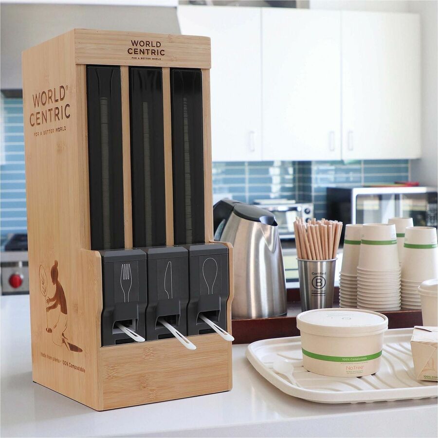 World Centric Touchless Cutlery Dispenser - Natural - 1 Carton