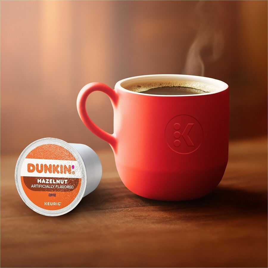 Dunkin' Donuts® K-Cup Hazelnut Coffee - Medium - 22 K-Cup - K-Cup - Hazelnut, Original Blend - 4 / Carton