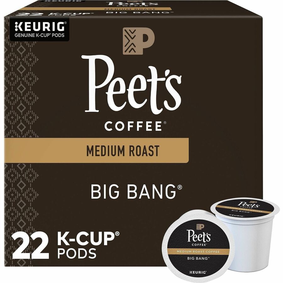 Peet's Coffee™ K-Cup Big Bang Coffee - Compatible with Keurig Brewer - Medium - 22 K-Cup - K-Cup - Big Bang - 4 / Carton