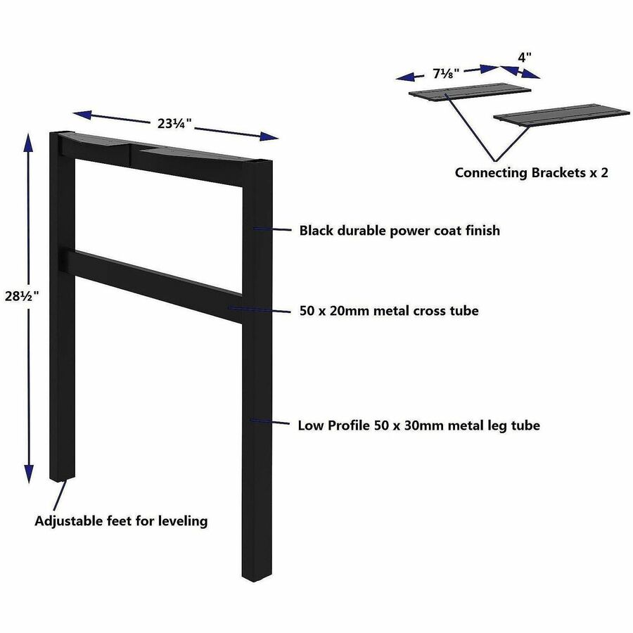 Lorell Return - Assembly Required - Black - 1 Each