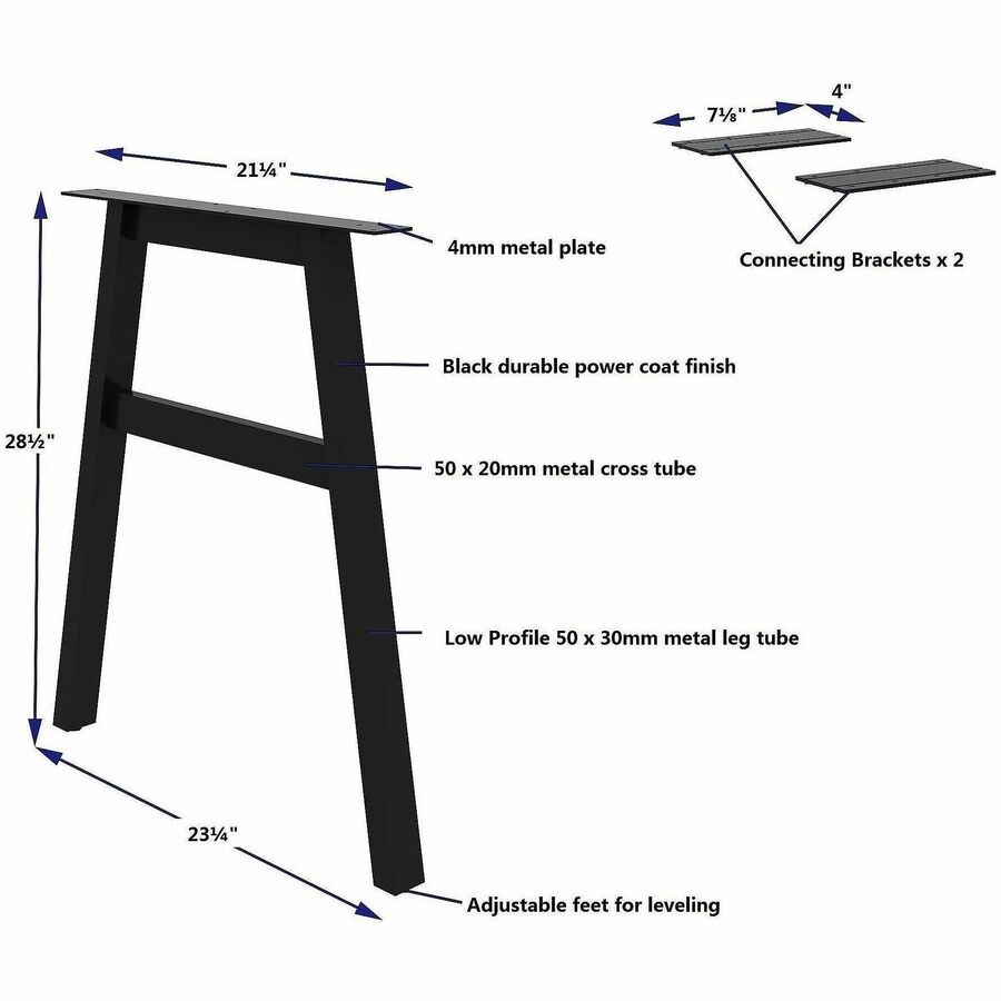 Lorell Return - Assembly Required - Black - 1 Each
