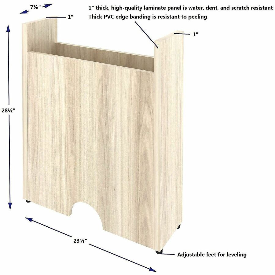 Lorell Essentials Modular Conference Tables - 28.5" Height x 23.6" Width x 7.9" Depth - Band Edge - Finish: Modern Elm - Modular, Eco-friendly - For Conference Table, Meeting, Office - 1 Each