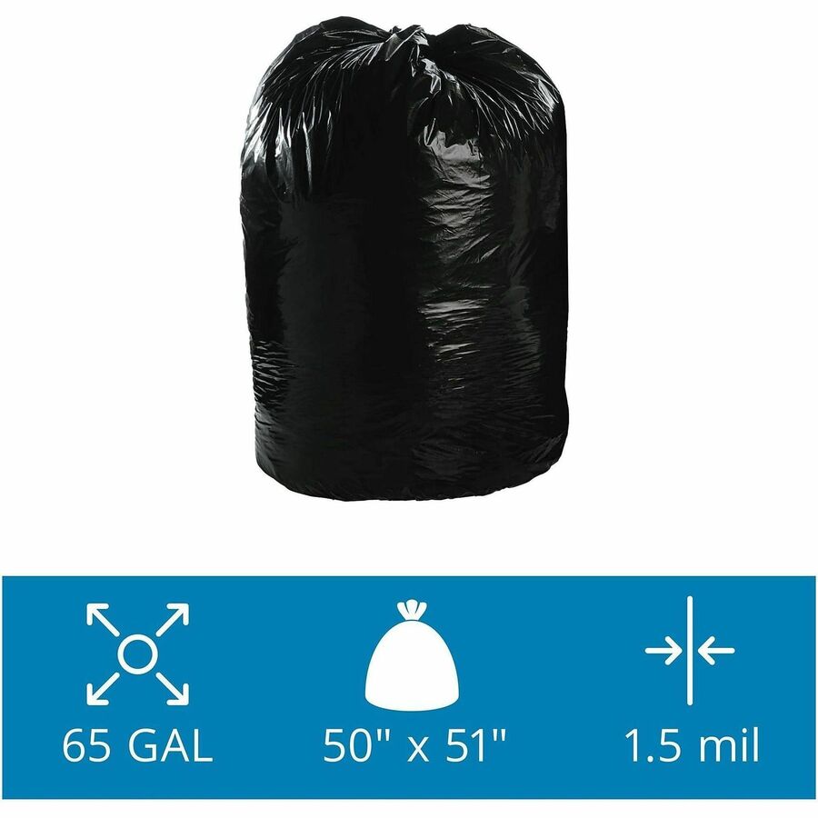 NSN3862428 - Linear, low-density liners are puncture-resistant and tear-resistant. Bags contain an average of 43 percent post-consumer and 47 percent pre-consumer recycled content for a total of 90 percent recycled content. Total recycled content (TRC) bags stand up to heavy workloads while minimizing the input of resins into waste systems. 