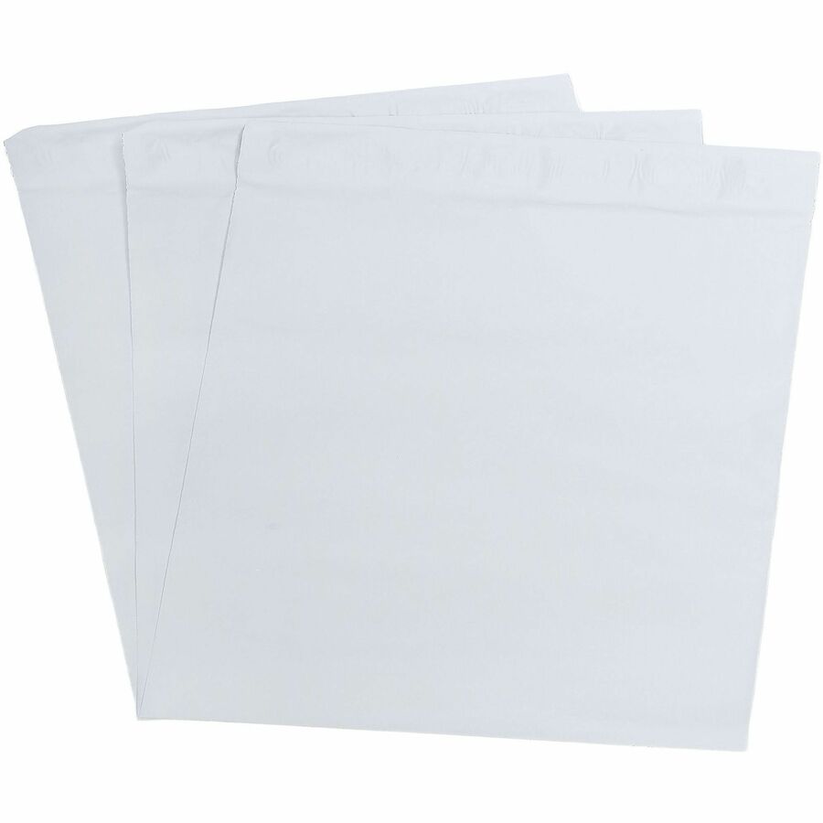 Lindenmeyr Explorer Poly Self-Seal Mailers - Mailing/Shipping - #9 - 24" Width x 24" Length - Self-sealing - White - Polyethylene - 125 / Carton - Kennedy Office