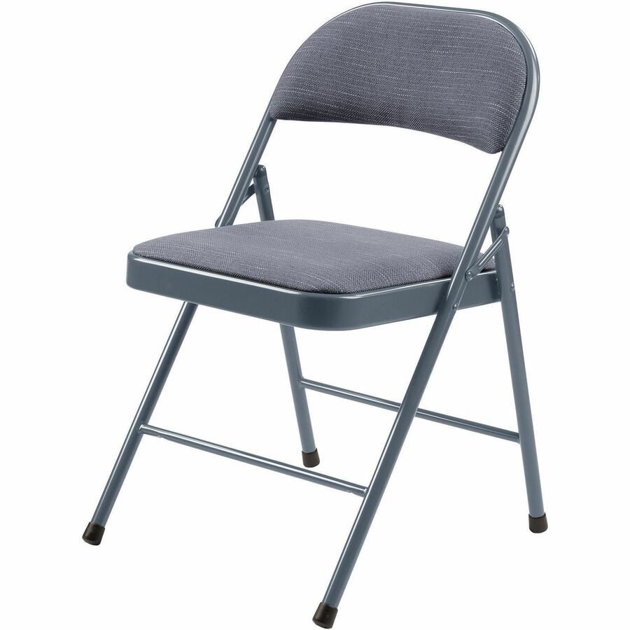 National Public Seating The Basics 900 Series Folding Chair - Steel Frame Material - Four-legged Base - Star Trail Blue - Vinyl - 4 / Carton