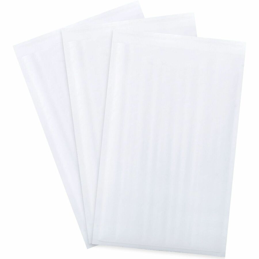 Lindenmeyr Explorer Self-Seal Paper Bubble Mailers - Bubble/Shipping - #4 - 9 1/2" Width x 14 1/2" Length - Self-sealing - White - Paper - 100 / Carton - Kennedy Office
