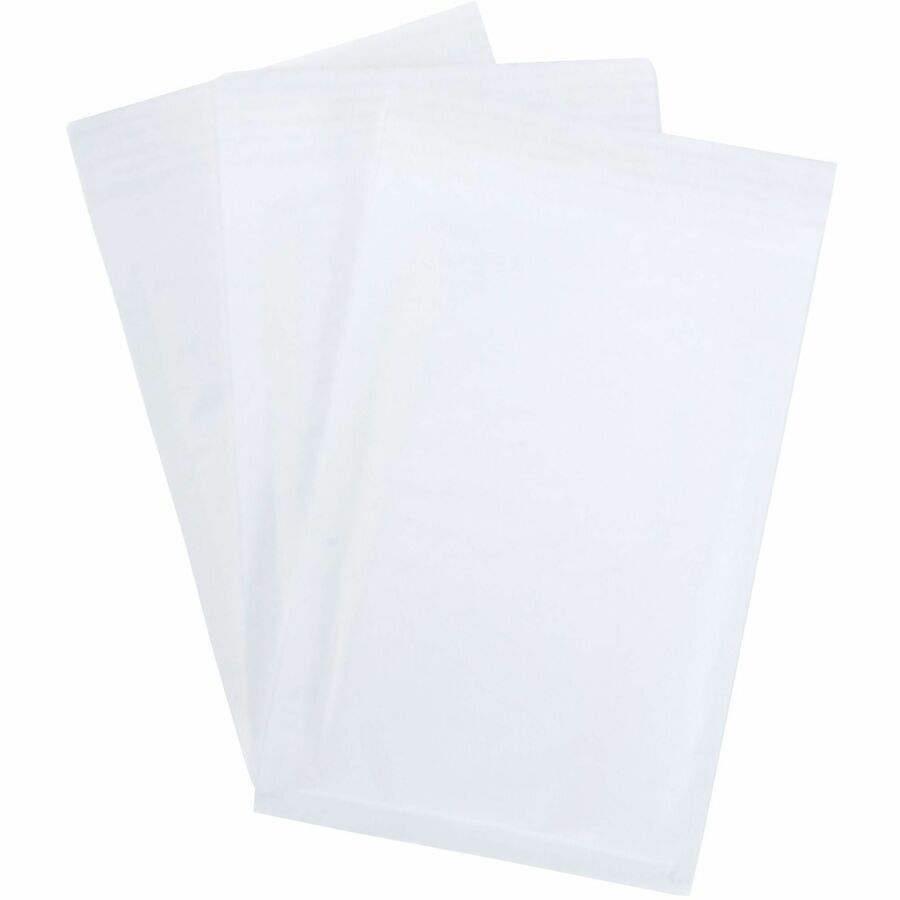 Lindenmeyr Explorer Self-Seal Paper Bubble Mailers - Bubble/Shipping - #000 - 4" Width x 8" Length - Self-sealing - White - Paper - 500 / Carton - Kennedy Office