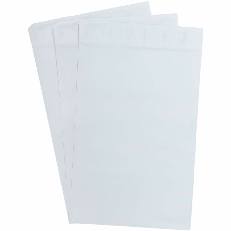 Lindenmeyr Explorer Poly Self-Seal Mailers - Mailing/Shipping - #1 - 7 1/2" Width x 10 1/2" Length - Self-sealing - White - Polyethylene - 1000 / Carton - Kennedy Office