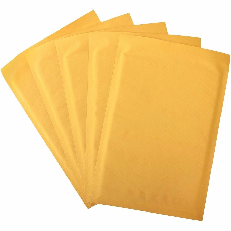 Lindenmeyr Explorer Kraft Self-Seal Bubble Mailers - Bubble/Shipping - #5 - 10 1/2" Width x 16" Length - Self-sealing - Kraft - Kraft - 100 / Carton - Kennedy Office
