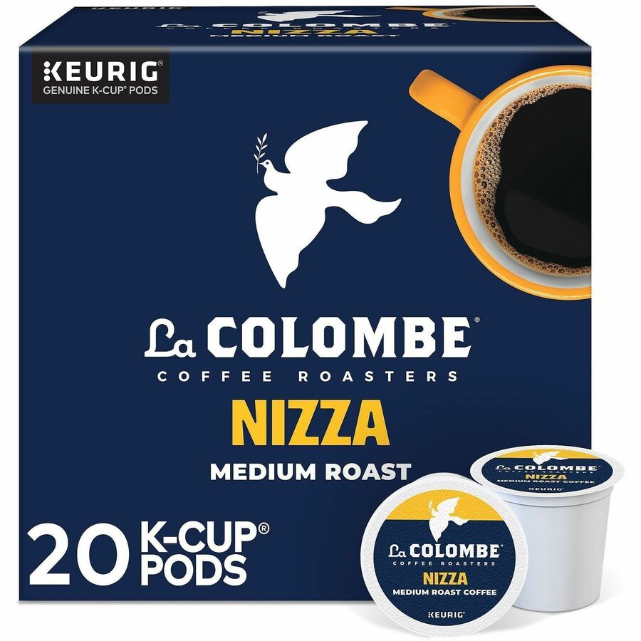 La Colombe K-Cup, Pod, Ground Nizza K-Cup Coffee Pods - Compatible with Keurig Brewer - Medium - K-Cup, Pod, Ground - Nizza, Sweet, Honey - Kosher - 20 / Box