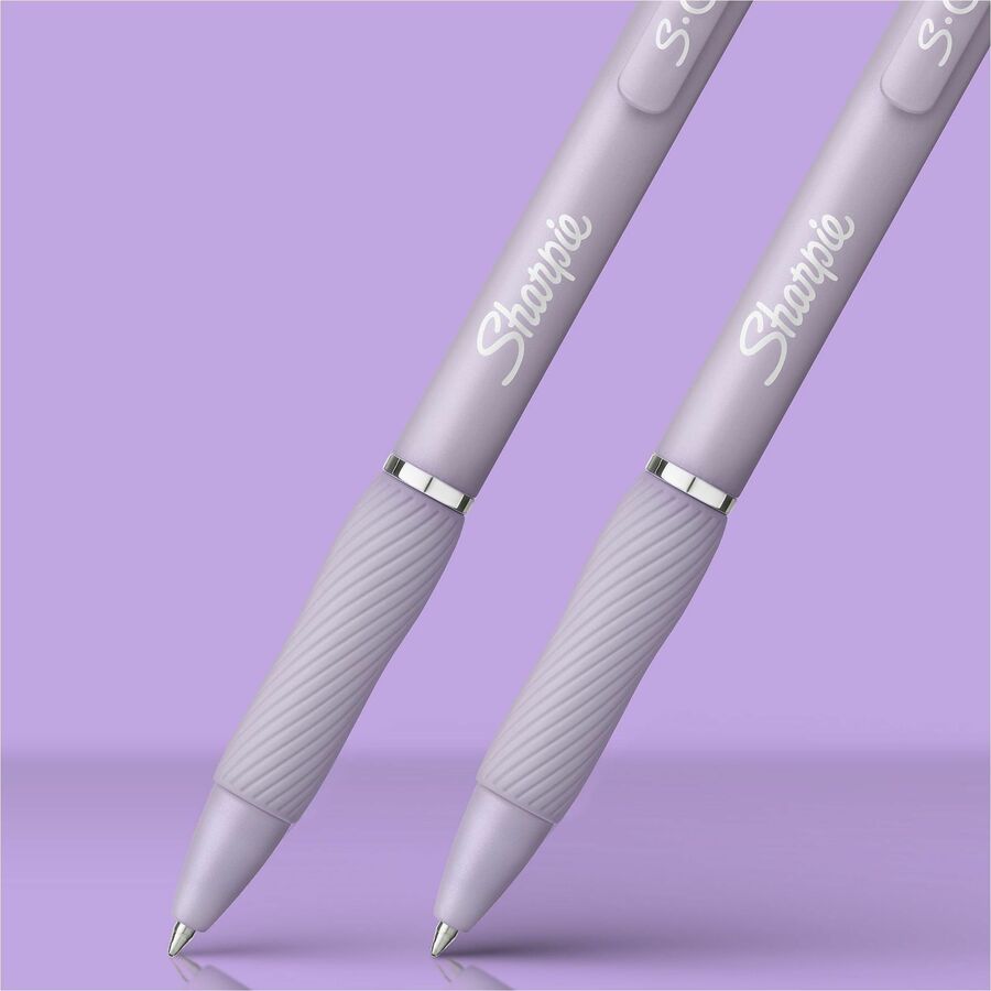 Sharpie S-Gel Pens - 0.7 mm Pen Point - Gel-based - Icy Violet Barrel - Writing, Home, School, Office - 12 / Dozen
