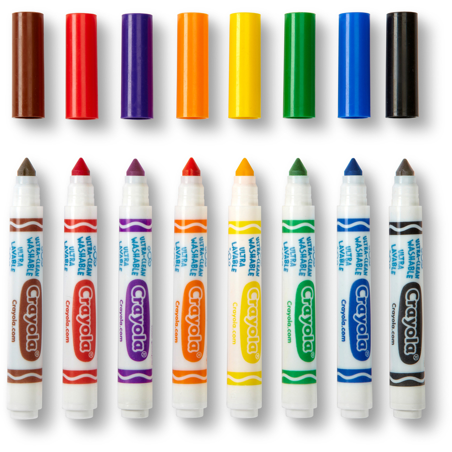 Crayola 8ct Washable Tropical Colors Conical Tip 
