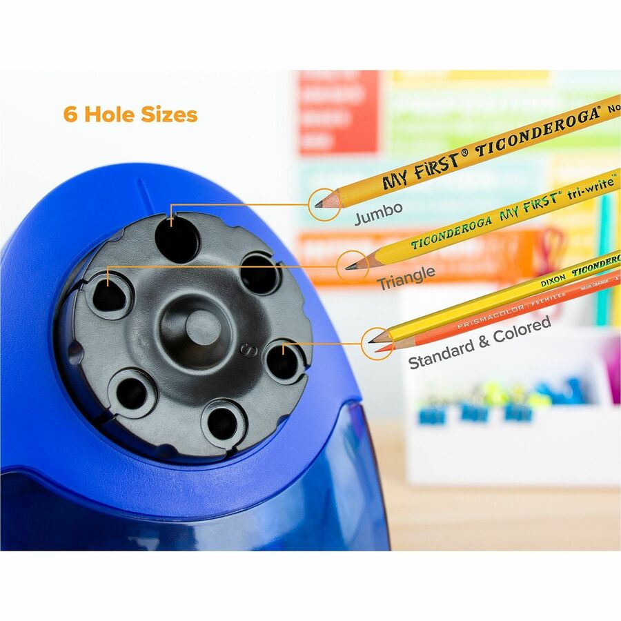 QuietSharp™ 6 Classroom Electric Pencil Sharpener, Blue