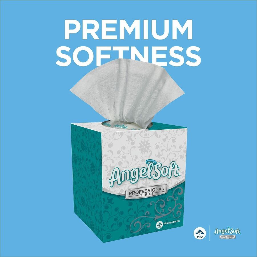 Angel Soft Professional Series Facial Tissue - 2 Ply - 8.80" Width x 7.60" Length - White - 96/Box - 36 / Carton