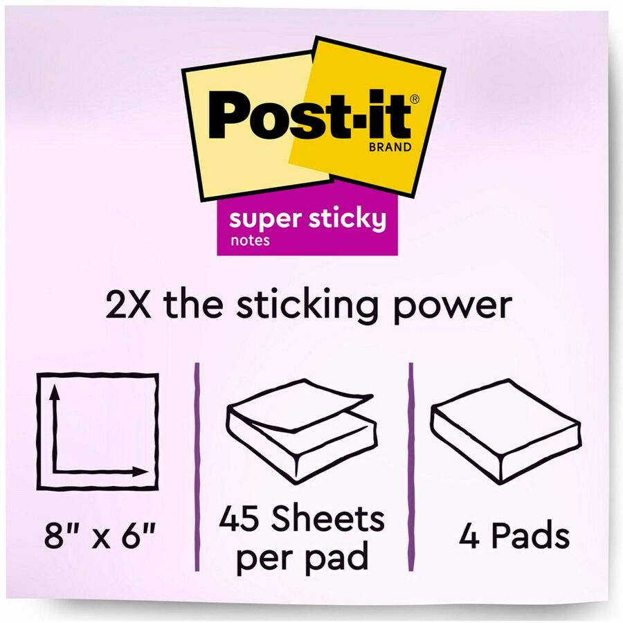 MMM6845SSP - Post-it® Super Sticky Notes - Energy Boost Color