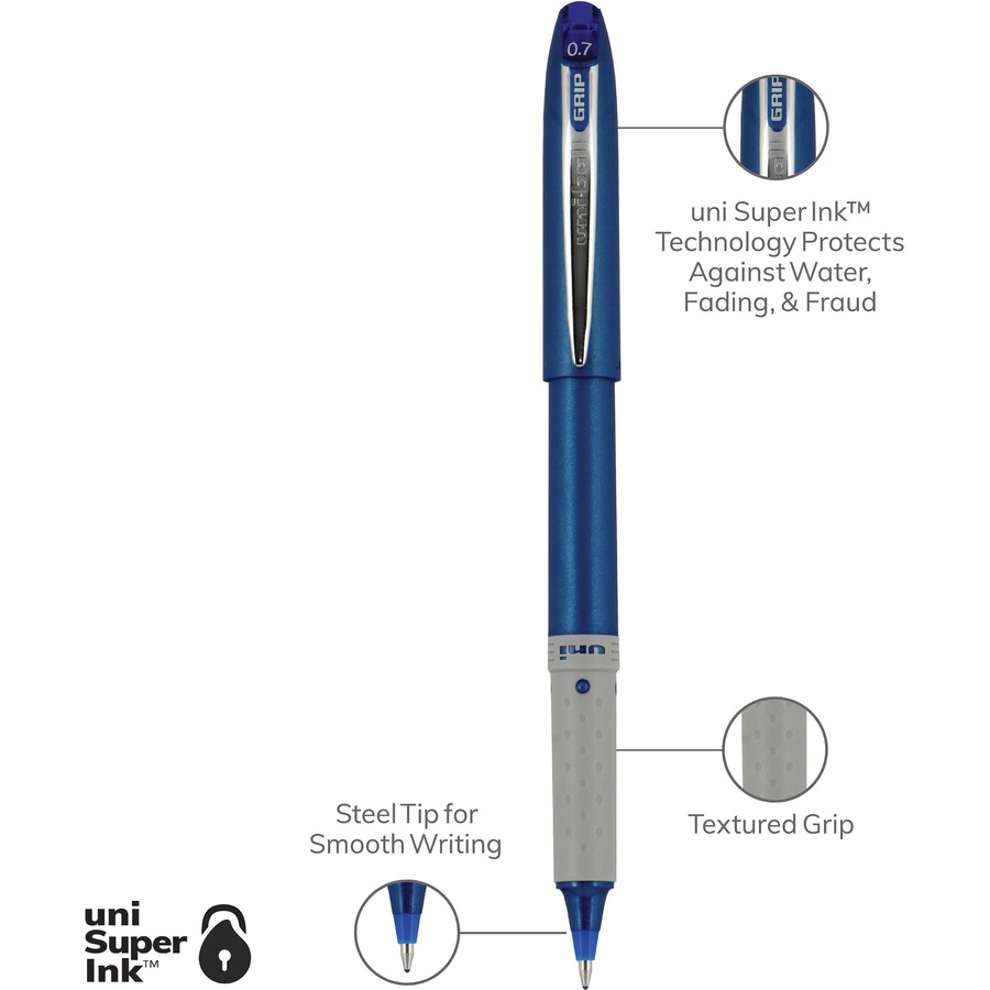 Sharpie S-Gel Stylo Metal Barrel Pens Retractable Blue Ink Champange Colour  Medium Point Writing Nib Easy Grip 0.7mm 10 Pack (Blue)