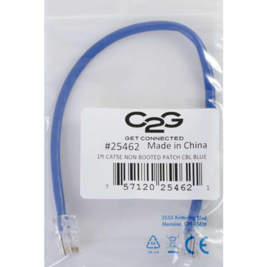 C2G 7ft Cat5e Ethernet Cable - Non-Booted Unshielded (UTP) - Blue
