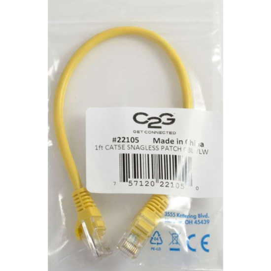 C2G-7ft Cat5e Snagless Unshielded (UTP) Network Patch Cable - Yellow