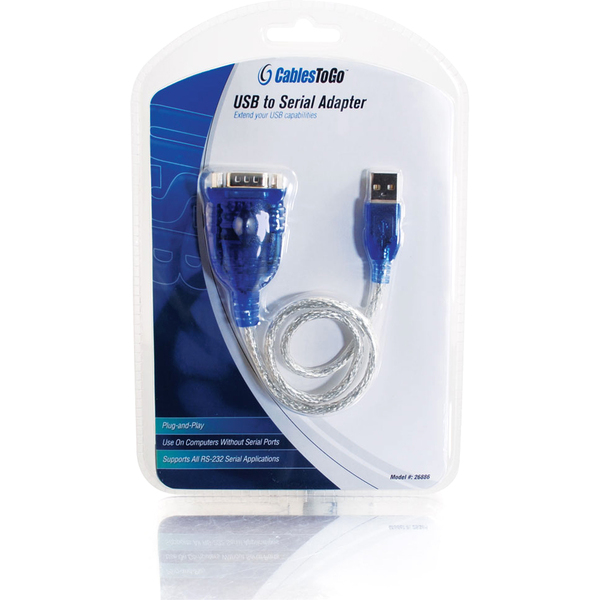 C2G Port Authority USB Type A (M) to DB9 (M) Serial Adapter