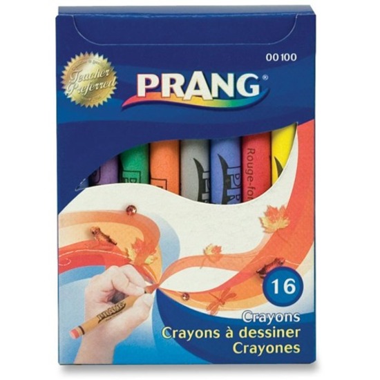 Prang Crayons, Made With Soy - 16 / Box - Assorted Colors