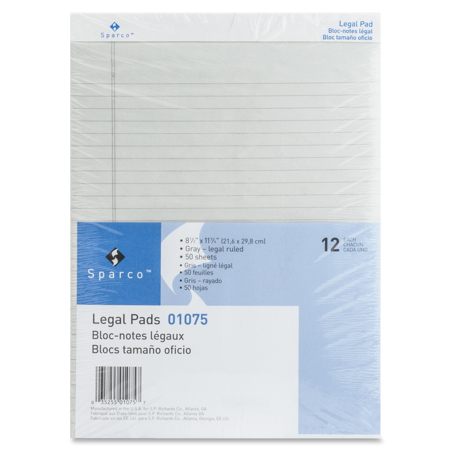 Sparco Colored Legal Ruled Pads Sandia Office Supply