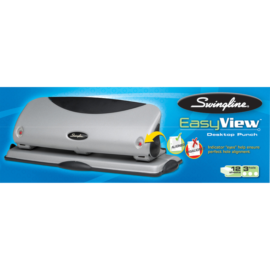 Swingline SmartTouch Low-Force 3-Hole Punch - 3 Punch Head(s
