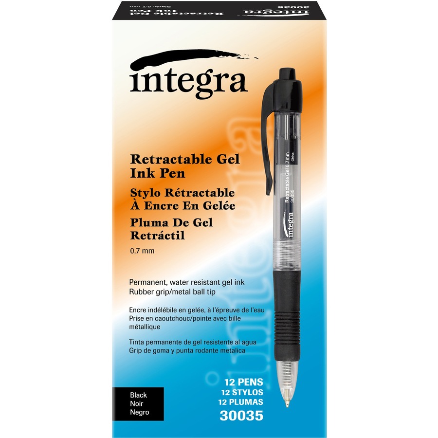 ITA30035 - Integra Retractable 0.7mm Gel Pens - Medium Pen Point