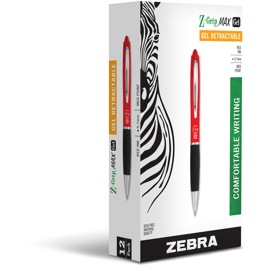 Zebra Pen Z-Grip MAX Gel Retractable Pens