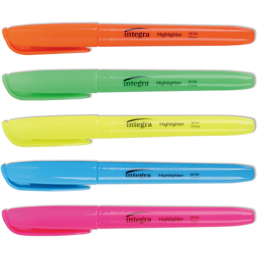 Pen-Style Highlighters, Assorted Colors, Pack Of 6 Highlighters