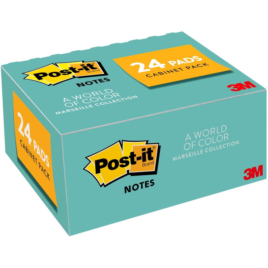 Post-it Super Sticky Notes, 3 x 3 Inches, Summer Joy, 24 Pads per