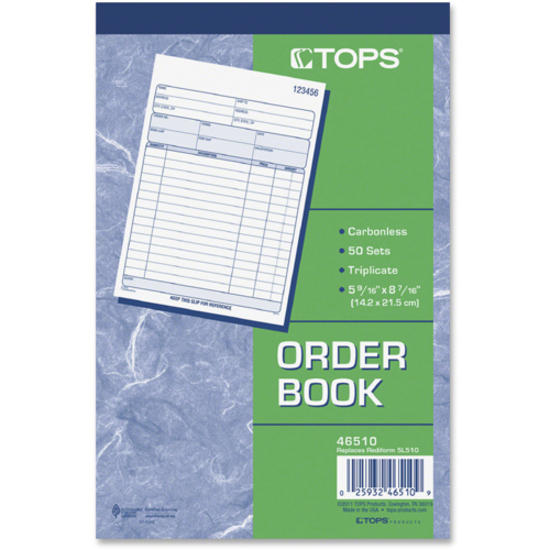 TOPS 3-part/15-item Sales Order Book - 50 Sheet(s) - 15 lb - 3  PartCarbonless Copy - 7.94