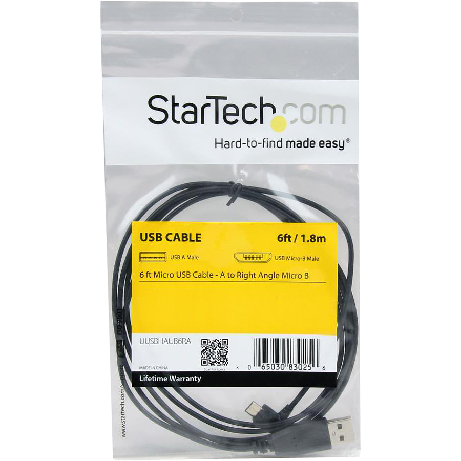 Product  StarTech.com 6in Micro USB Cable - A to Micro B - USB to