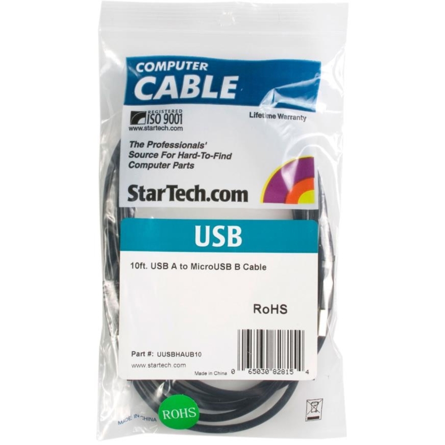StarTech.com USB cable - 4 pin USB Type A (M) - Micro-USB Type B (M) - 10 ft ( USB / Hi-Speed USB )