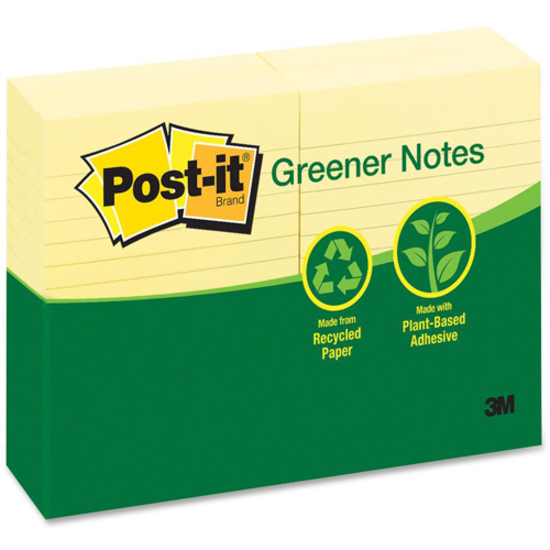 Feuillets autoadh&eacute;sifs Post-it&reg; recycl&eacute;s - 3M