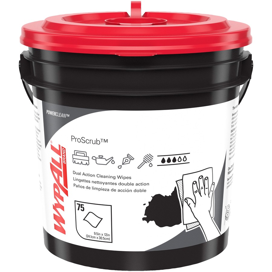 Picture of Wypall Waterless Cleaning Wipes - Wipe - Orange Citrus Scent - 9.50 Width x 12 Length - 75 / Bucket - 6 / Carton