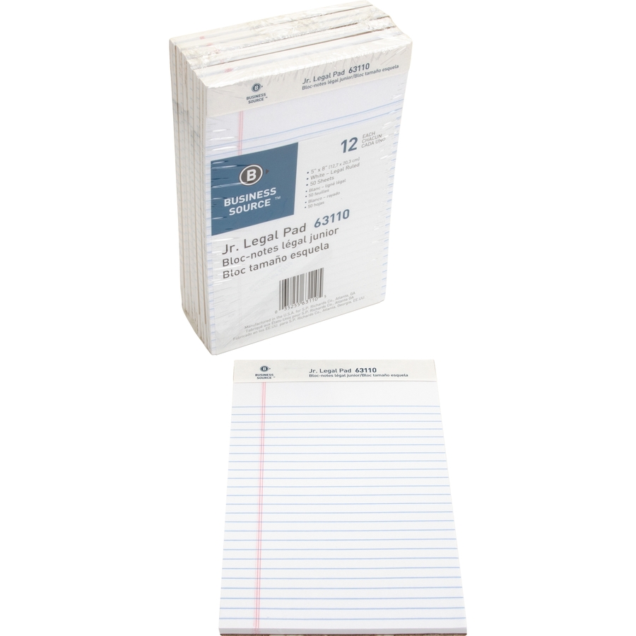 Business Source Writing Pads Letter Legal Jr Pads Business Source