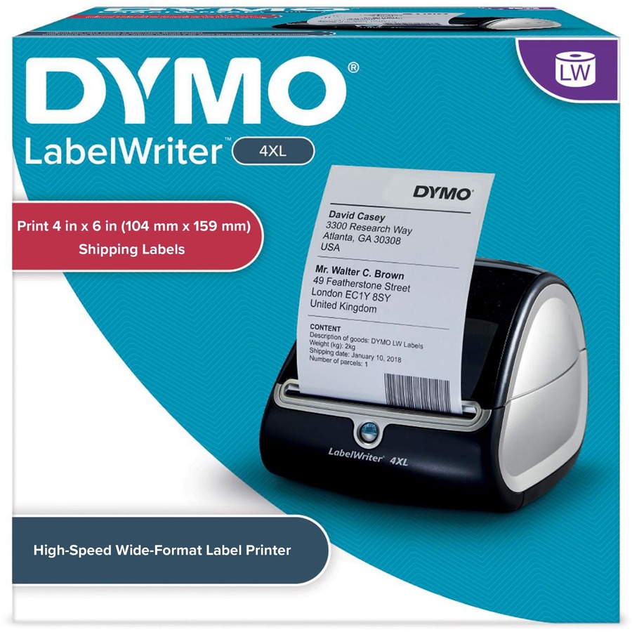 Dymo LabelWriter 4XL Desktop Direct Thermal Printer - Monochrome - Label Print - USB - Silver