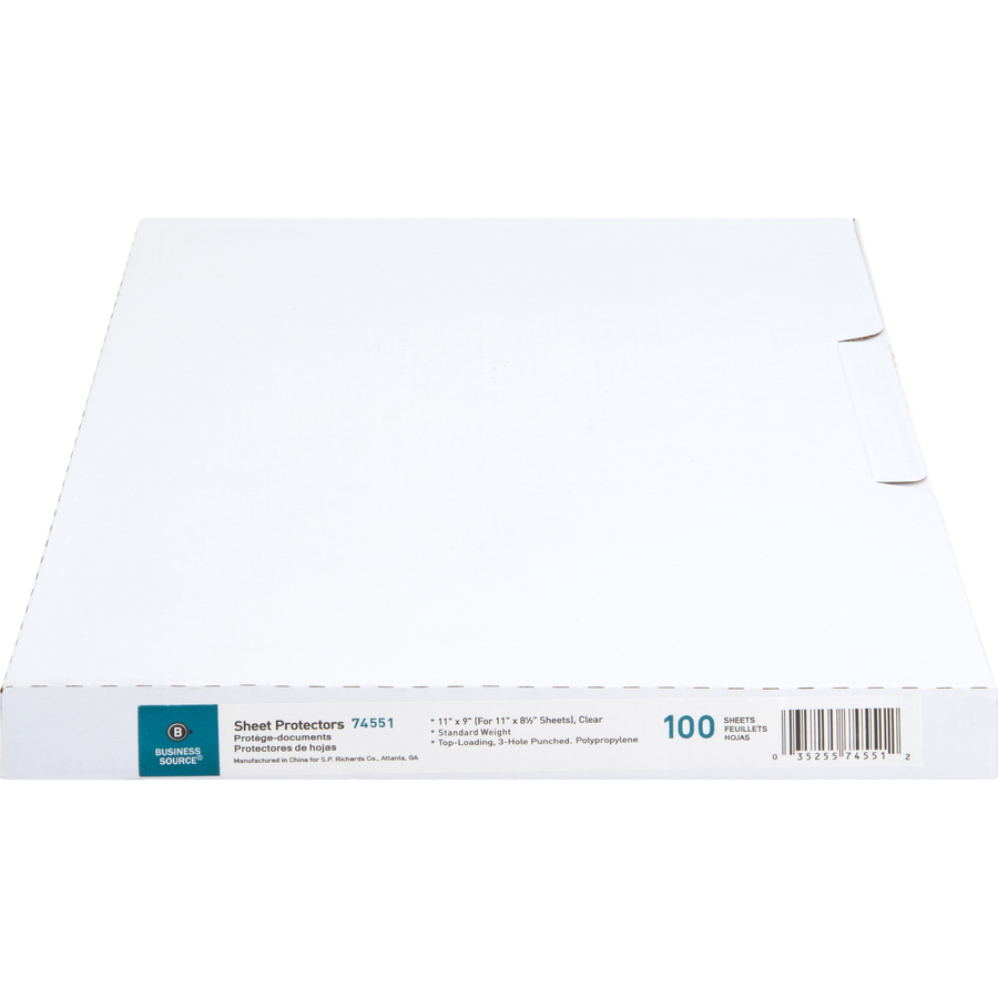 Business Source Heavyweight Sheet Protectors - For Letter 8 1/2 x