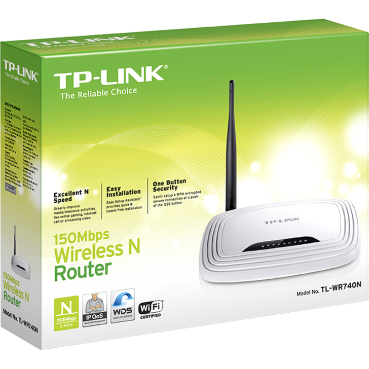 TP-LINK TL-WR740N Wireless N150 Home Router,150Mpbs, IP QoS, WPS Button