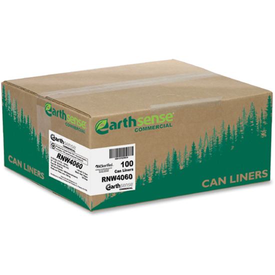 Genuine Joe Linear Low Density Can Liners - Small Size - 16 gal Capacity -  24 Width x 31 Length - 0.60 mil (15 Micron) Thickness - Low Density -  Brown, Black - 500/Carton - Filo CleanTech