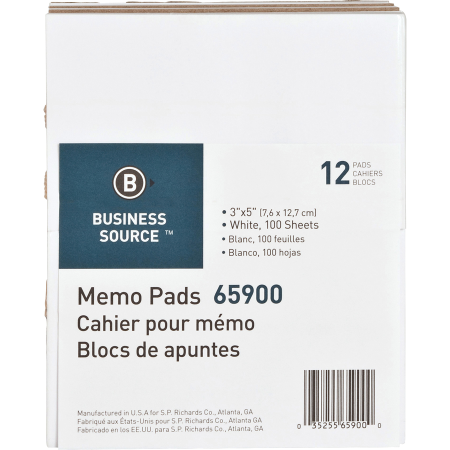 Picture of Business Source Plain Memo Pads